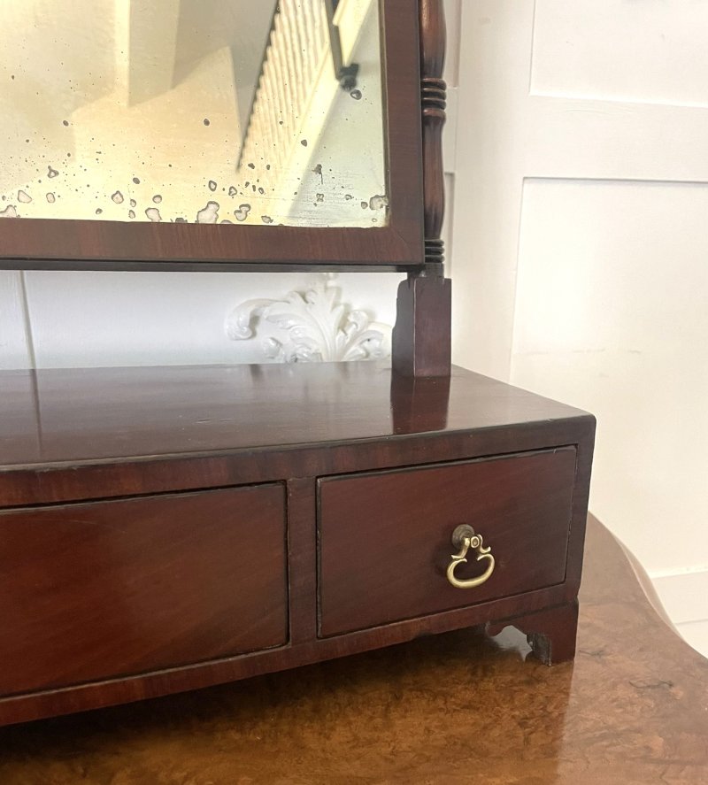 Antique George III Mahogany Dressing Table Mirror - Image 7